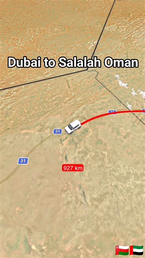 1.2M views · 7.5K reactions | United Arab Emirates to Salalah Oman road map দুবাই থেকে ওমানের সালালাহ দূরত্ব। | Explore Oman | Facebook