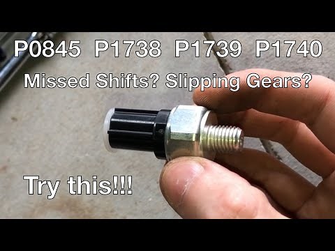 How to Replace Honda/Acura Transmission Clutch Oil Pressure Switch P0845 P1738 P1739 P1740
