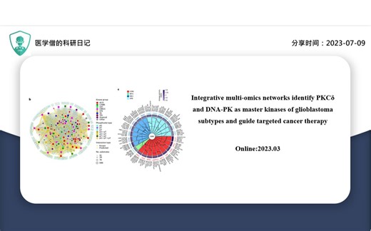 综合多组学网络确定PKCδ和DNA-PK为胶质母细胞瘤亚型的主激酶，并指导靶向癌症治疗