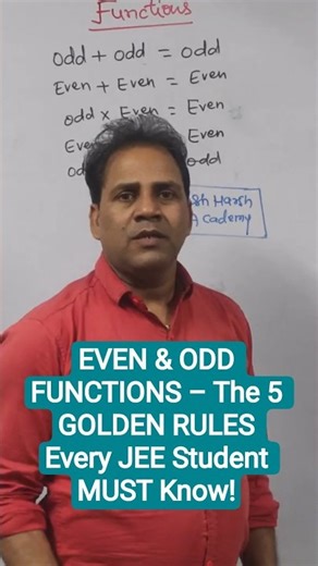 EVEN & ODD FUNCTIONS – The 5 GOLDEN RULES Every JEE Student MUST Know!