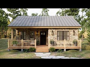 31' x 29' (10m x 9m) Fabulous 2-Bedroom Cabin Design !!! Comfortable and Perfect 🏡