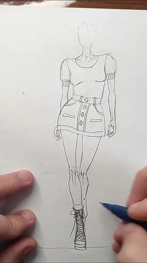 HOW TO DRAW A GIRL Tutorial #shorts SketchingWithJupiter 11