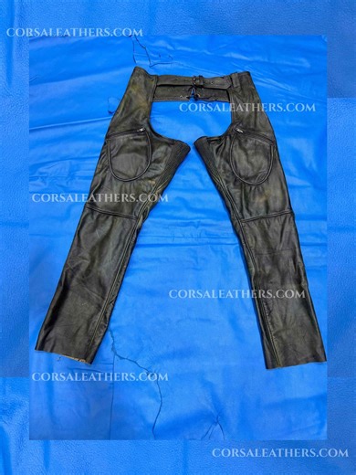 Motorcycle Leather Chaps for Men Distressed Brown Leather Chaps With Quilted Liner - Vintage Motorcycle Chaps Riding Leather Pants - Etsy