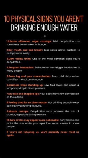 10 Physical Signs You Aren't Drinking Enough Water