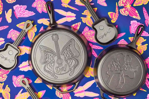 Dolly Parton’s New Cast-Iron Pan Collection Includes a Guitar-Shaped Skillet