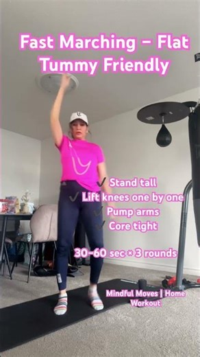 Fast Marching – Low-Impact Cardio for Flat Tummy 🔥#trending #homeworkout #weightloss