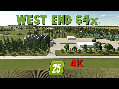 FS25 WestEnd 64x Map💚Farm and husbandry💚4K with FPS
