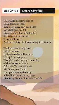 Still Waters lyrics - Leanna Crawford
