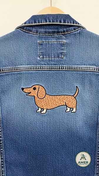 Minimalist Dachshund Embroidery Design 🐾 | Modern Machine Embroidery
