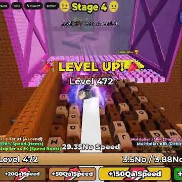 0 to MAX SPEED in +1 Speed Keyboard Escape Roblox! 🚀