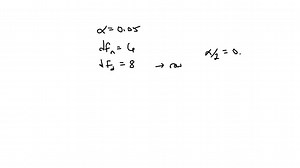 SOLVED:Find the critical values for a two-tailed test with α=0.05 degrees of freedom in the numerator =6, and degrees of freedom in the denominator =8