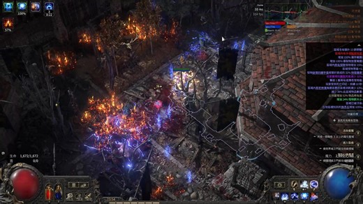 POE2 0.3 独狼模式 大法师自施法导电风暴编织者 5词缀亵渎等级+1 T15 BOSS秒杀二连+一键刷图演示