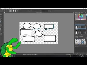 Hand made Speech bubbles in Krita (for comics, videos, ect.) Ideas No.1.