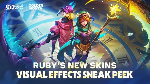 The new Special skins Ruby "Neon Edge" and Ruby "Crescent Dervish" will be available in the Dazzling Golden Spin event on 02/28! Participate in the event to choose one of these skins for FREE! Plus, unlock new Battle Effects, Battle Emotes, an exclusive themed Avatar Border, and more! Tap the video for a preview of more visual effects! #MLBBGoldenMonth #MobileLegendsBangBang #MLBBNewSkin | Mobile Legends: Bang Bang