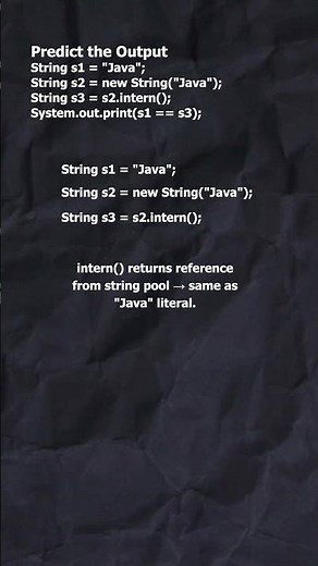 Java String intern() Explained | == vs equals() | Tricky Java Interview Question