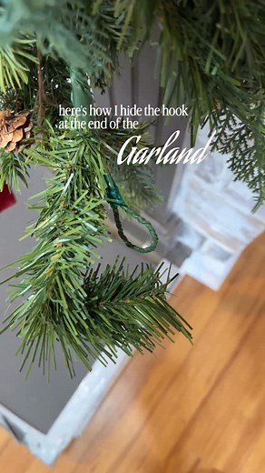 34 reactions | Effortless garland hack ✨ Just push the garland through the hook and tuck no wire, no tape, no stress. The easiest way to hang Christmas garland like a pro. #ChristmasDecor #holidayhomedecor #GarlandHack #DIYHolidayDecor #ChristmasMantel #GarlandIdeas | Down South Street | Facebook