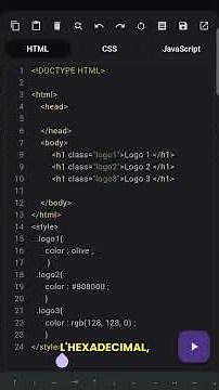 CSS : Cours 3 ♧ Trois façons de définir la couleur en css #html #css #code #programmation