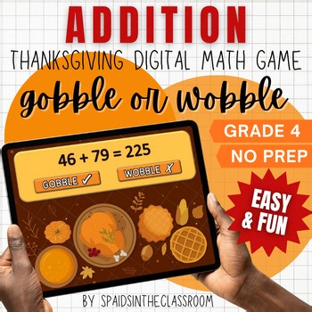 Gobble Till You Wobble Addition Grade 4 Thanksgiving Math Games Kids Challenge