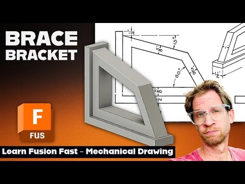 Autodesk Fusion 360 Tutorial: Turn a Mechanical Drawing Into a 3D Brace