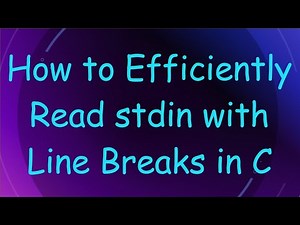 How to Efficiently Read stdin with Line Breaks in C