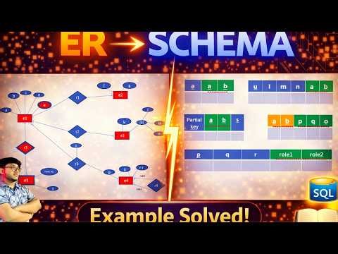 ER Diagram to Schema 🔥 | Solved Example Step-by-Step (DBMS) #sql #dbms #trending #viral #interview