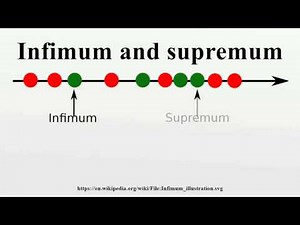 Infimum and supremum