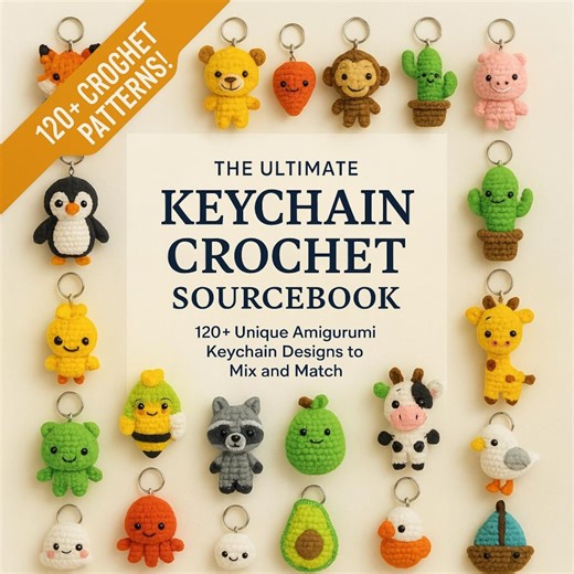 120  Amigurumi Crochet Keychain Patterns: Kawaii Plushies, No-sew Toys (PDF Download) - Etsy
