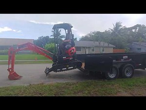 Loading Kubota U17 Mini Excavator without ramps