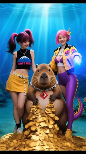 揉肚子真舒服呀！ capybara: Rubbing your stomach feels really comfortable！#capybara #funny #animals #カピバラさん