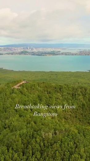 Check out these epic panoramic views from the top of the Rangitoto summit track! Jump on a short ferry from downtown Auckland and find yourself walking through native forest and lava fields in no time. #VisitAuckland #AucklandIsCalling | Visit Auckland