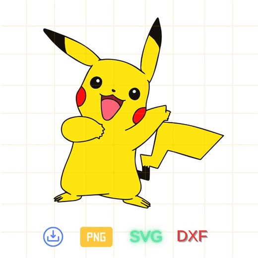 Pikachu Svg, Pikachu Png, Pokemon Cricut Vector Bundle, Pikachu DIY, Cut File for Cricut Silhouette, Cricut File Svg - Etsy