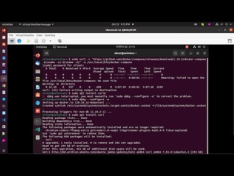 How to fix curl Failure writing output to destination || dpkg was interrupted must be manually