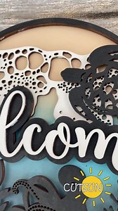 Sea Life Beach Door Hanger SVG | Beach Welcome Sign | Coastal Door Hanger | Sea Turtle Svg | Nautical Svg | Under the Sea | Laser Cut File - Etsy