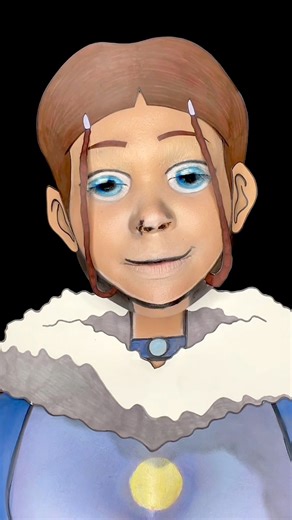 #AvatarTheLastAirbender Katara Illusion Makeup Transformation 🌊 #Katara #IllusionMakeup | TheFauxChanel