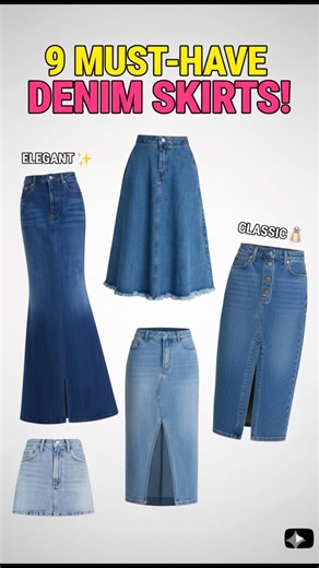 Denim Skirt Styles Every Girl Must Try! 💙🔥#fashionhacks #styletips #outfitideas #trendingfashion