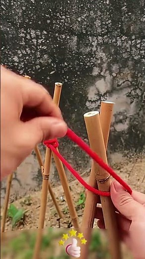 Practical tutorial on knot - tying for binding herringbone wooden frames