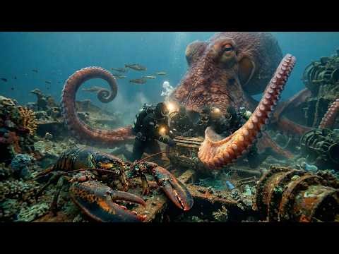 American Divers Search for $100,000 Lobsters and Escape Deep-Sea Monster | Fishing Documentary