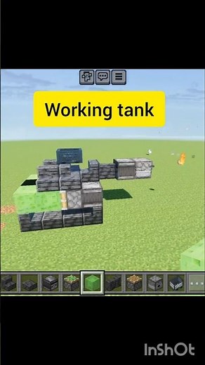 how to build working tank in minecraft#shorts