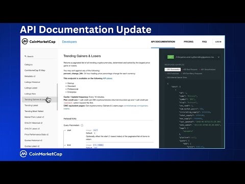 CoinMarketCap API Documentation