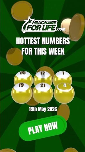 05/18 Millionaire for Life - Hottest Numbers! #luckynumbers