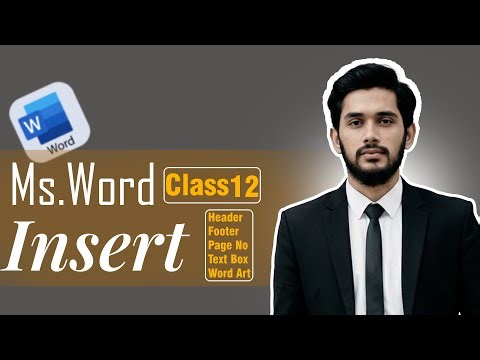 MS Word Insert Tab Complete Tutorial | Class 12 Computer