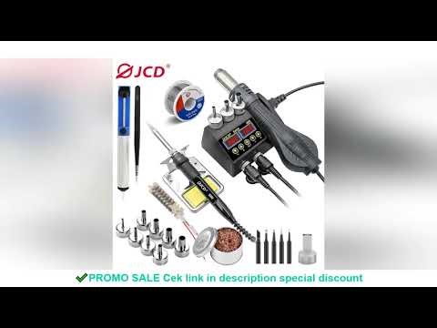 750W SMD Rework Soldering Station 2 in 1 Soldering Iron Hot Air Welding Station LCD Digital Display