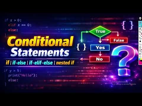 Lecture 13: Conditional Statements in Python | if, if-else, if-elif-else, and Nested if Explained