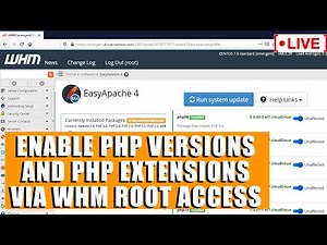 [🔴LIVE] How to enable PHP Versions and PHP Extensions via WHM Root access?