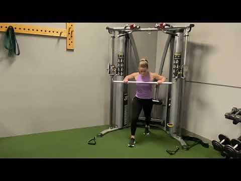 Dual Cable Chest Press with bar