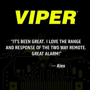 "It’s been great. I love the range and response of the two-way remote. Great alarm!" — Alex https://bit.ly/3zEVmls #Viper #carsecurity #vehiclesecurity #onlinereview #testimonial #customerreview #ViperSecurity | VIPER