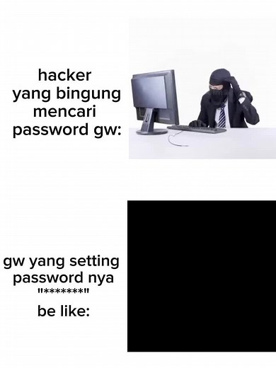 Meme tentang Hacker dan Password