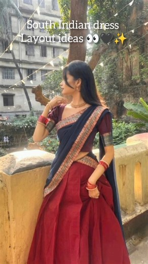 South Indian dress Layout ideas 🌸 #photography #style #trending