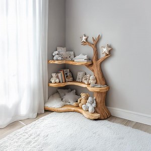Rustic Tree Shaped Bookshelf Handmade Wooden Tree Branch Shelf Unique Bedroom Decor Furniture - Etsy