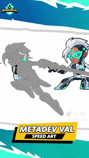 Metadev Val has never looked faster! If you Meet-a-Dev in the wild ask for a MD Val code! #brawlhalla